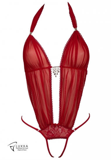 Luxxa Made in France LOVE ROUGE BODY VOILE OUVERT